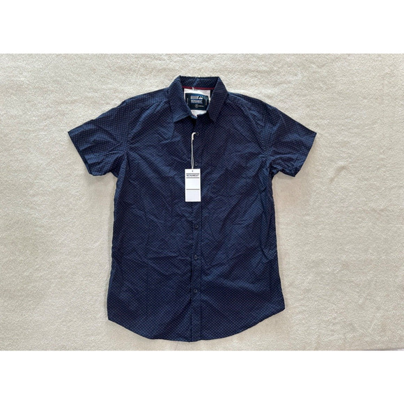 Monument Other - Monument Mens Blue Floral Button Up Collared Super Soft Shirt Size S